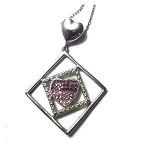Boxed heart necklace